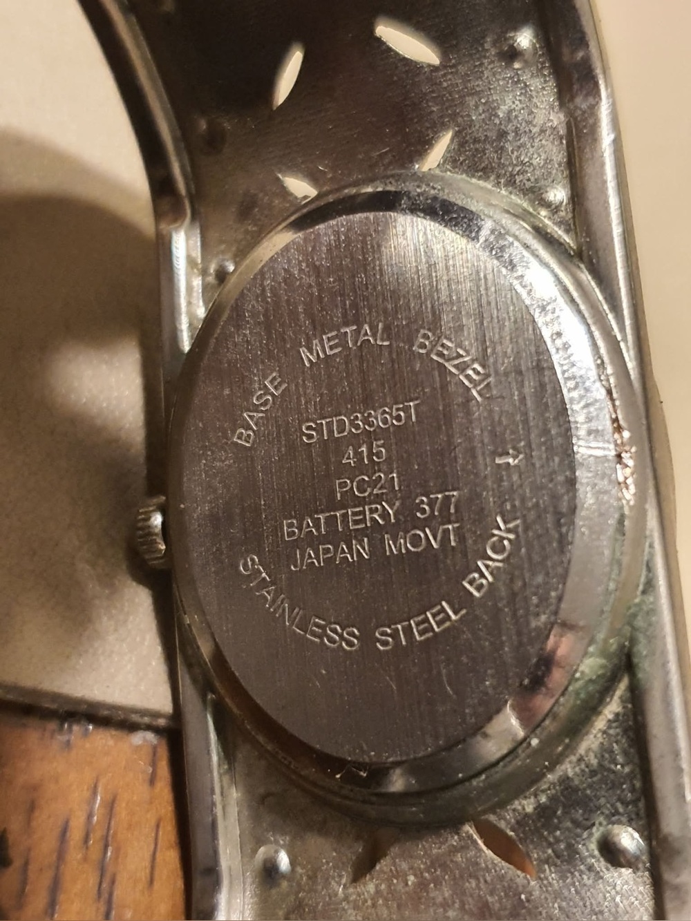 π¦10/$20π¦ Studio Time Silver Accented Stainless Steel Women's Closed Cuff Watch - Picture 4 of 4